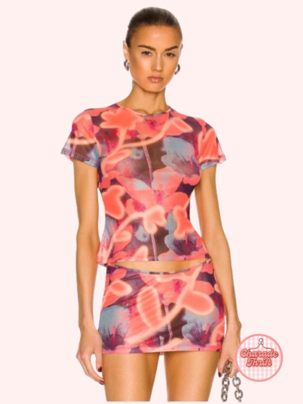 Miaou - Matching Floral Mesh Set